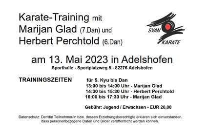 Karatetrainingin Adelshofen am 13. Mai 2023